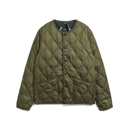 Military Crewneck Down Jacket, Dark Olive