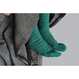 Nishiguchi Kutsushita Hemp Cotton Ribbed Socks, Park Green
