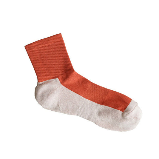 Nishiguchi Kutsushita Cotton Cashmere Walk Socks, Apricot Orange