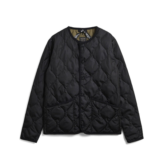 Military Crewneck Down Jacket, Black