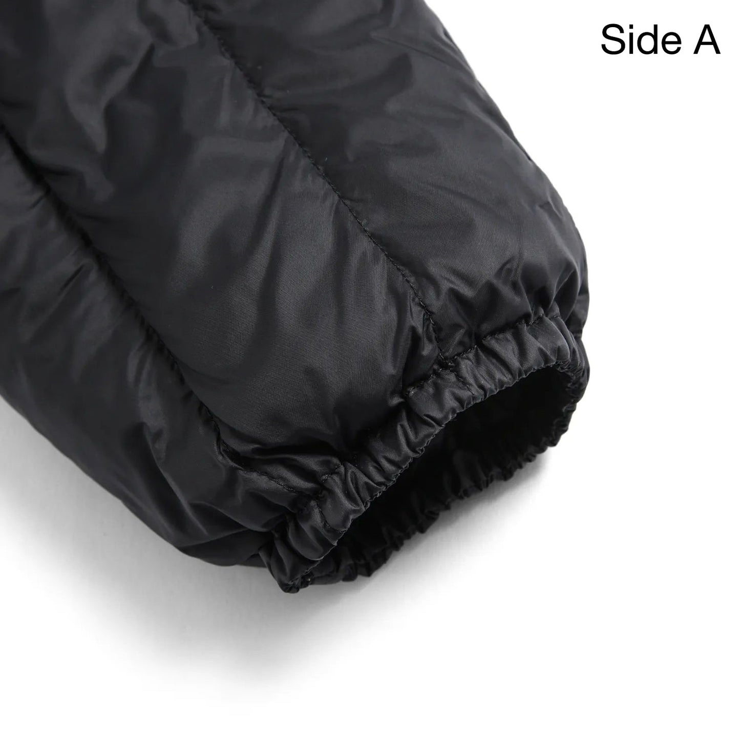 Mandarin Reversible Down Jacket, Black/Black