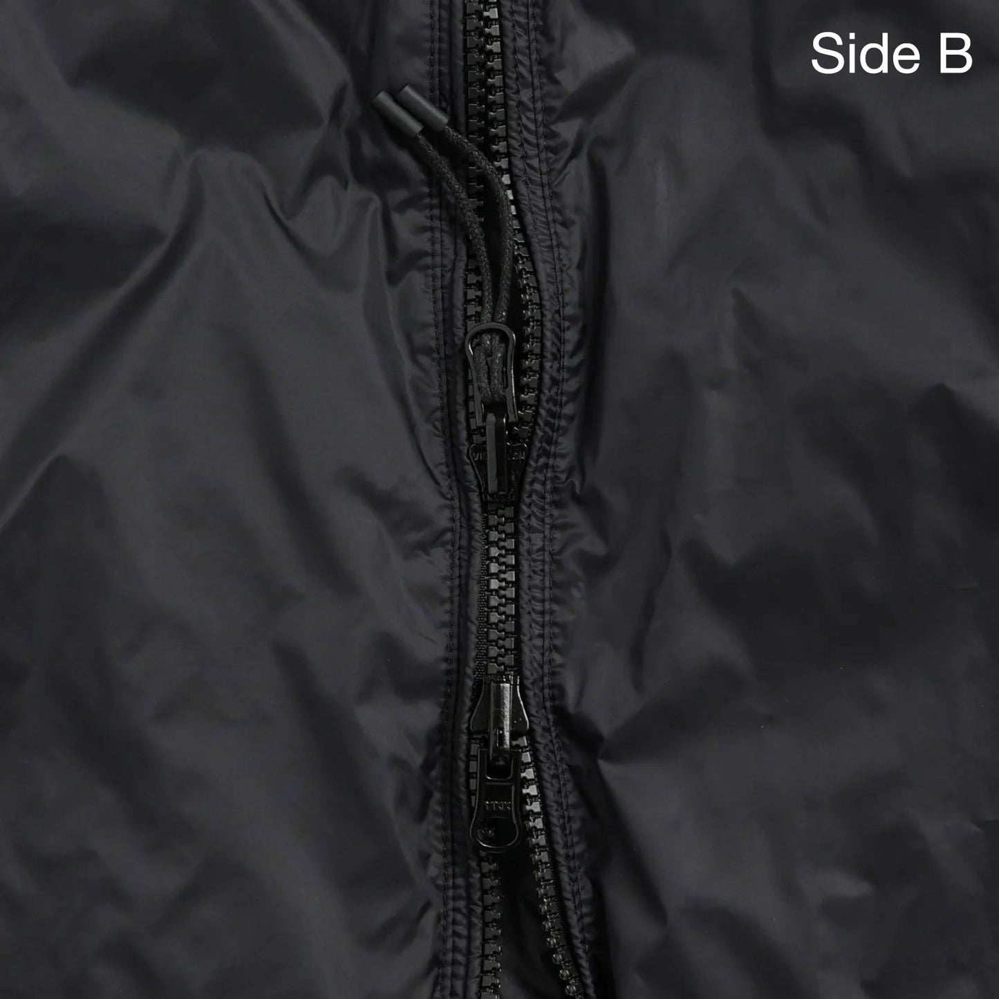 Mandarin Reversible Down Jacket, Black/Black