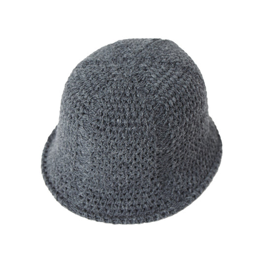 Low Gauge Knit Tulip Hat, Charcoal