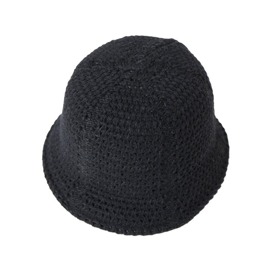 Low Gauge Knit Tulip Hat, Black