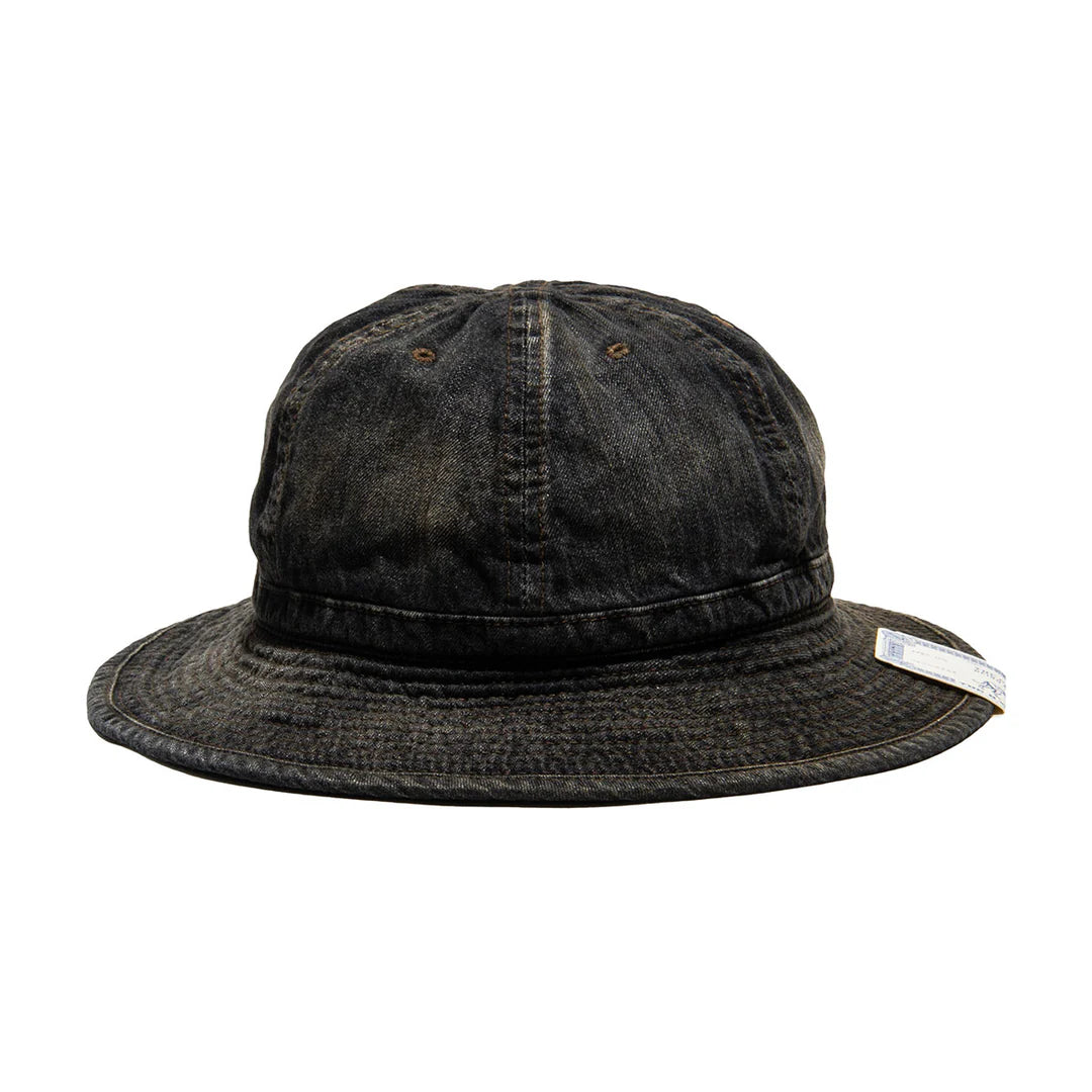 Vintage Denim Fatigue Hat, Black