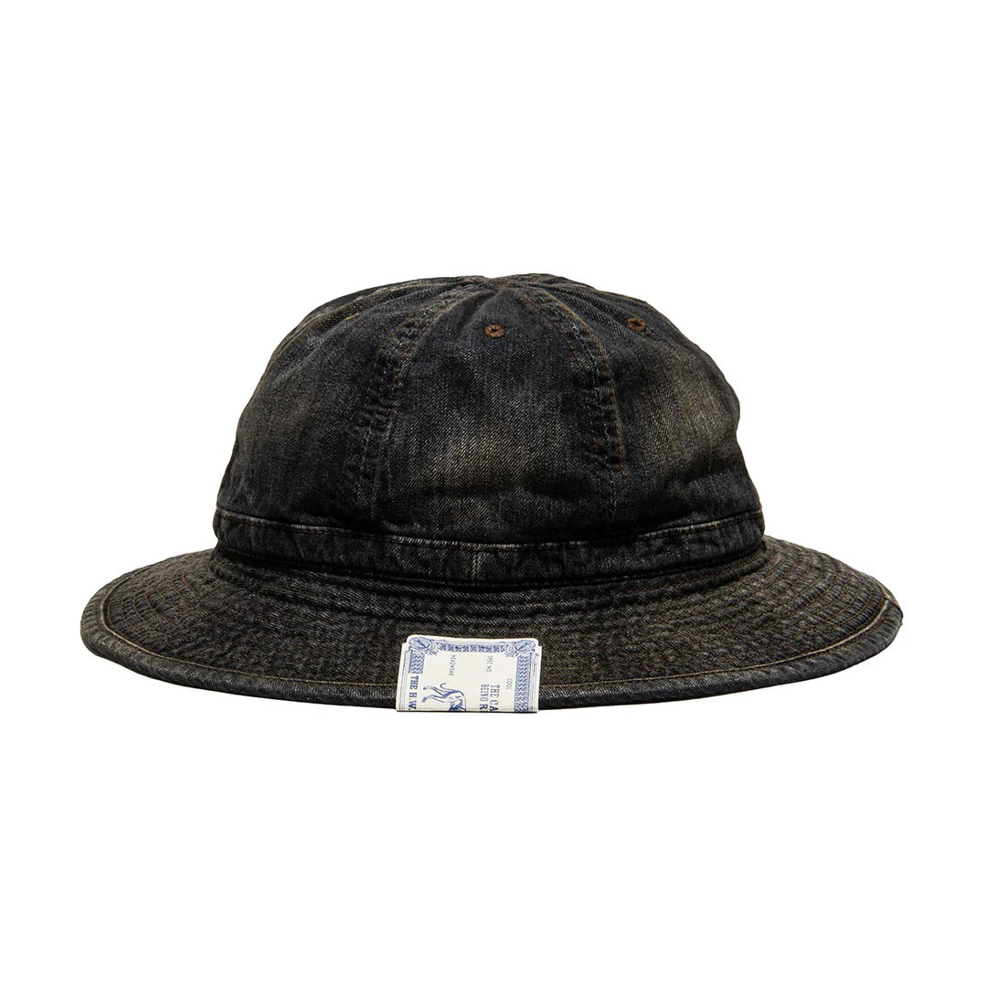 Vintage Denim Fatigue Hat, Black