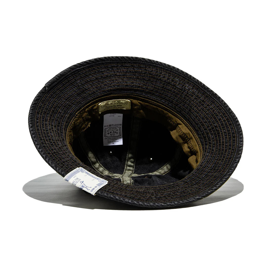 Vintage Denim Fatigue Hat, Black