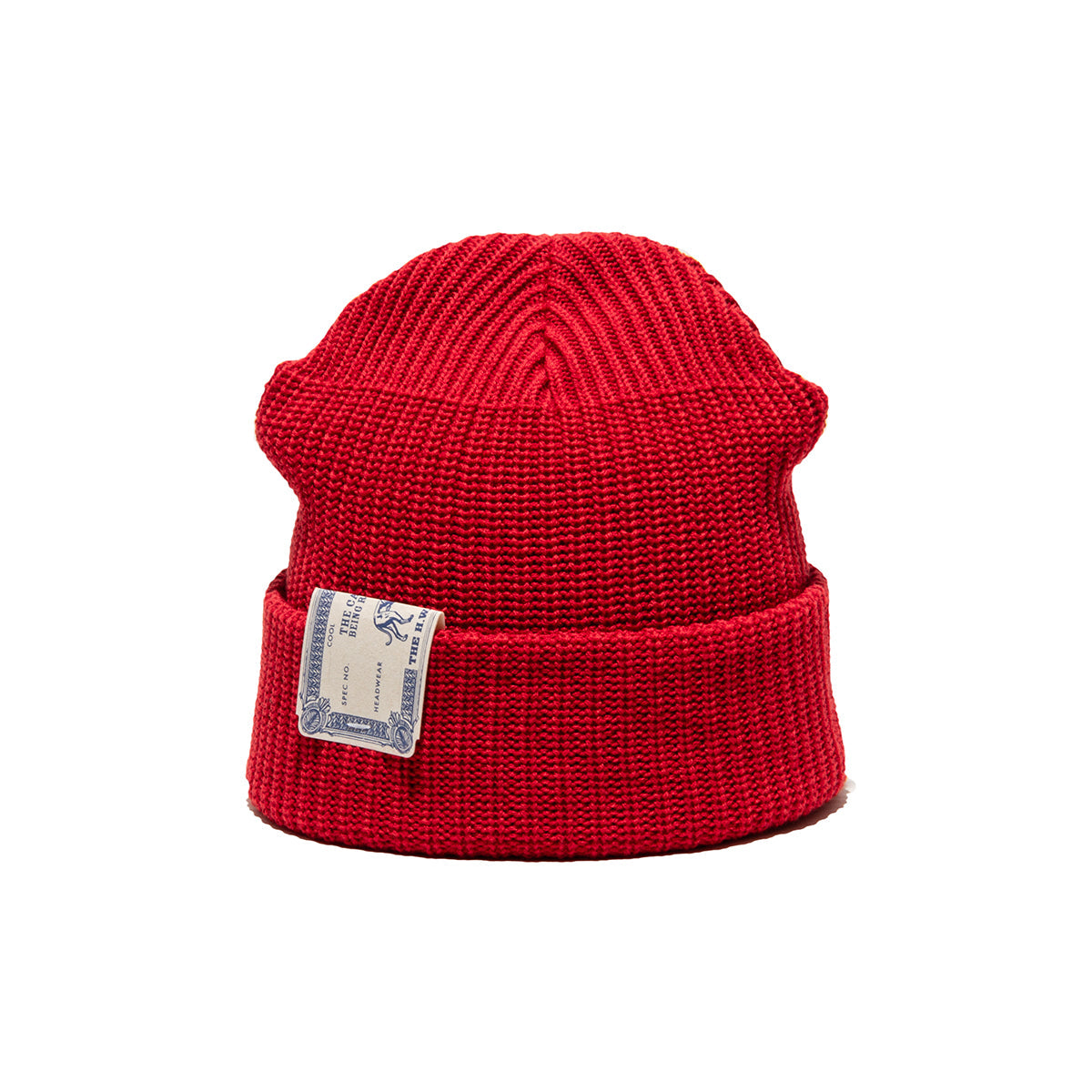 Wool Acryl Dog Watch Cap, Red