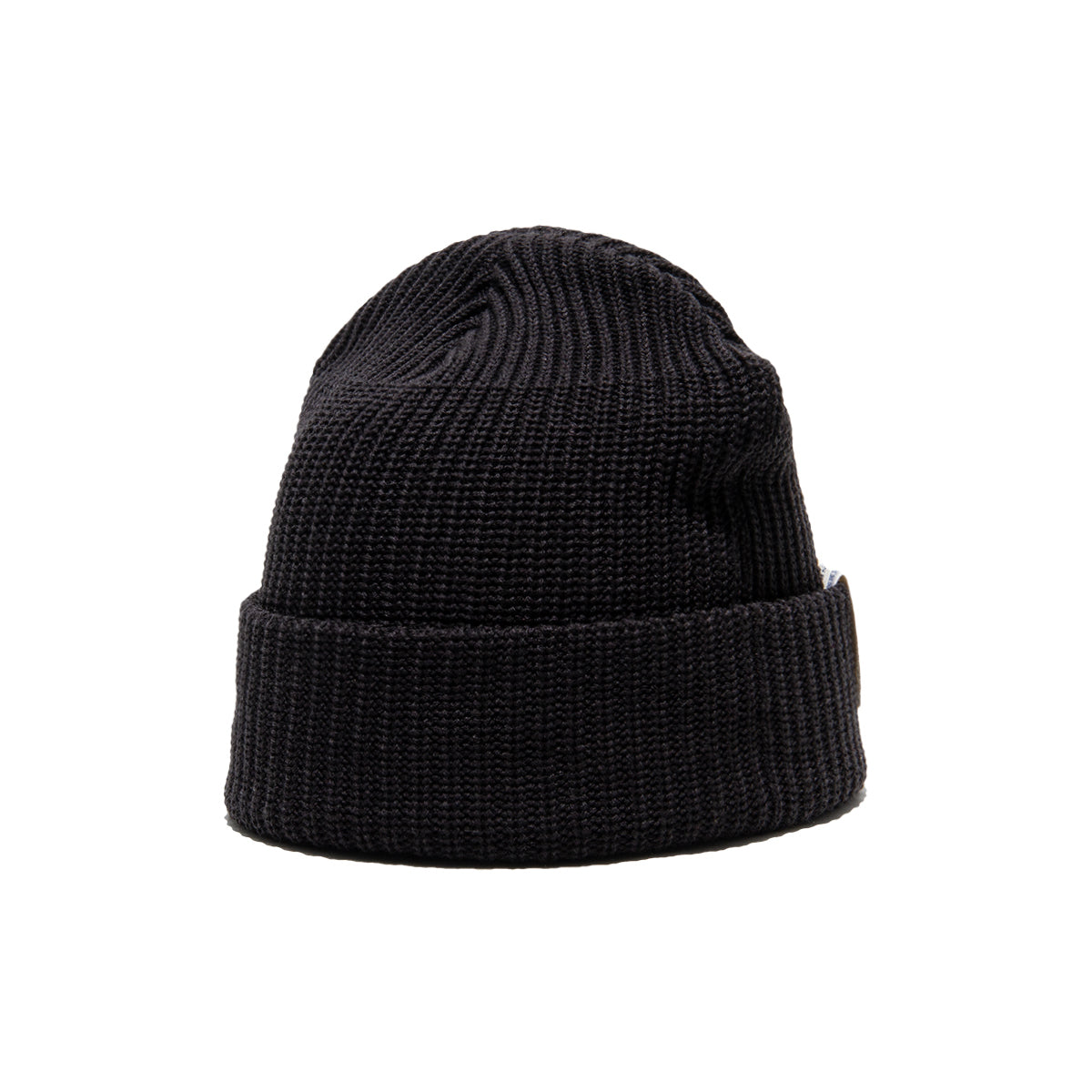 Wool Acryl Dog Watch Cap, Black