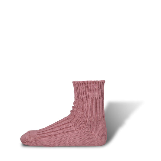 Short Length Low Gauge Rib Socks, Flamingo