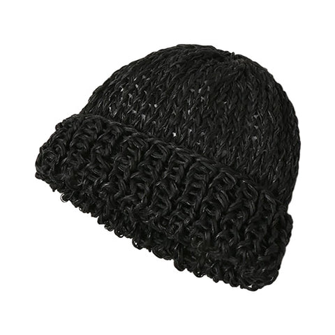 CA4LA Hand Knitted LPC Hat, Black