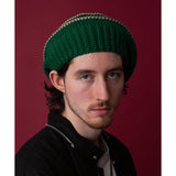 Racal Stripe Knit Tam Beret, Green