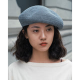 Racal Gima Cotton Beret, Blue Gray