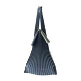 Kna Plus Tate Pleats Bag Small, Steel Grey/Grass Green