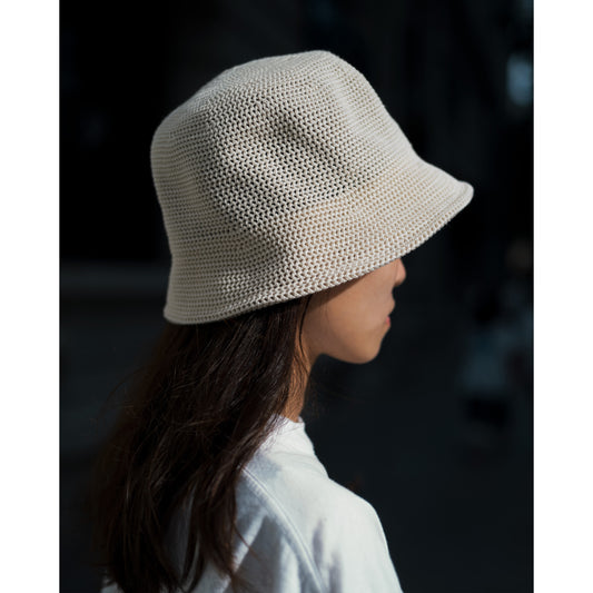 Racal Crochet Style Knit Hat, Off White
