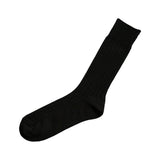 Nishiguchi Kutsushita Egyptian Cotton Ribbed Socks, Black