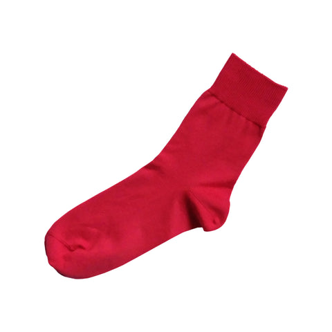 Nishiguchi Kutsushita Egyptian Cotton Plain Socks, Red