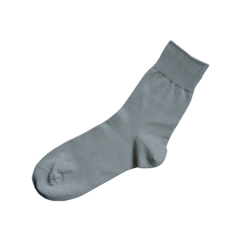 Nishiguchi Kutsushita Egyptian Cotton Plain Socks, Light Gray