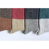 Nishiguchi Kutsushita Wool Cotton Slab Socks, Red