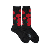 Roster Sox Rose Socks, Black