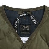 Taion Military Zip Down Vest, Dark Olive