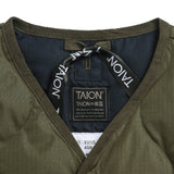 Taion Military Zip Down Vest, Cream