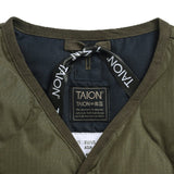 Taion Military Zip Down Vest, Light Mocha