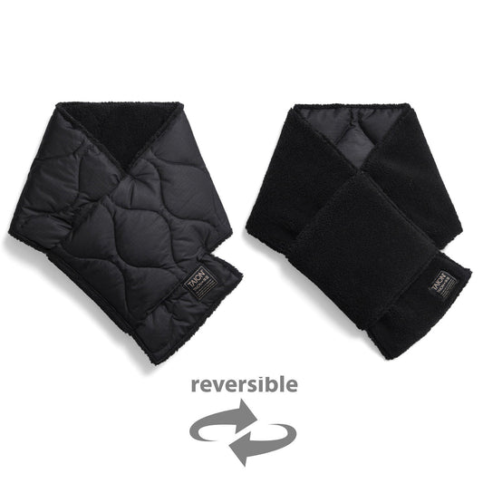 Reversible Down Muffler, Black/Black