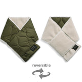 Taion Reversible Down Muffler, D Olive/Cream