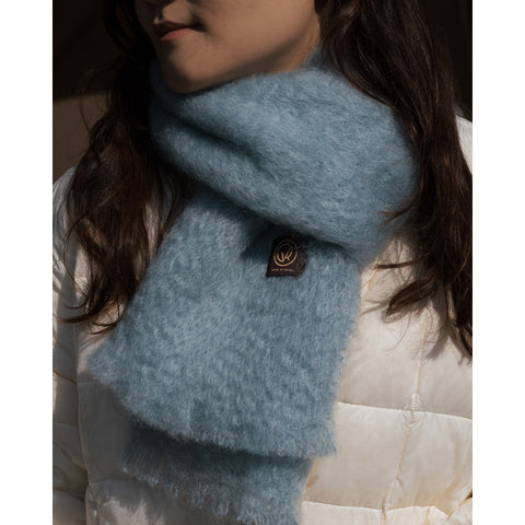 Mantas Ezcaray Mohair Foulard, Light Denim