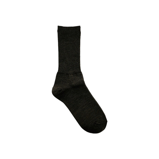 Hakne Merino Wool Ribbed Socks, Brown