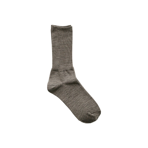 Hakne Merino Wool Ribbed Socks, Oatmeal