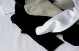 Nishiguchi Kutsushita Egyptian Cotton Ribbed Socks, Off White