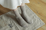 Memeri Linen Ribbed Socks, Light Gray