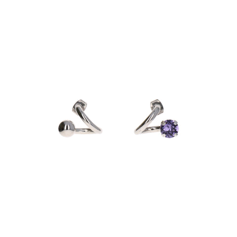 Justine Clenquet Sina Earrings, Purple