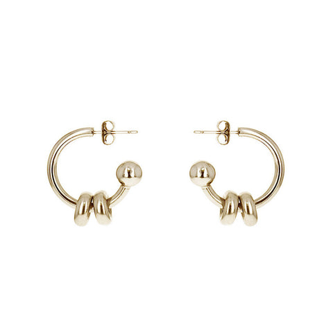 Justine Clenquet Alan Earrings, Pale Gold