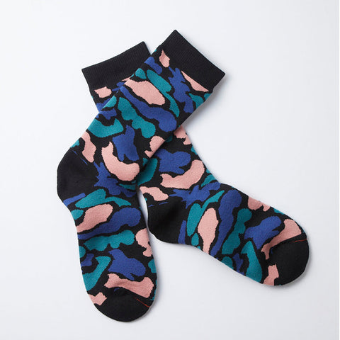 RoToTo Pile Camo Crew Socks, Multi