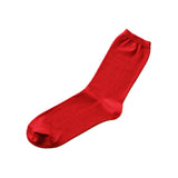 Nishiguchi Kutsushita Men's Egyptian Cotton Plain Socks, Red