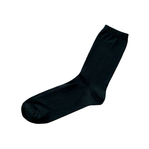 Nishiguchi Kutsushita Men's Egyptian Cotton Plain Socks, Black