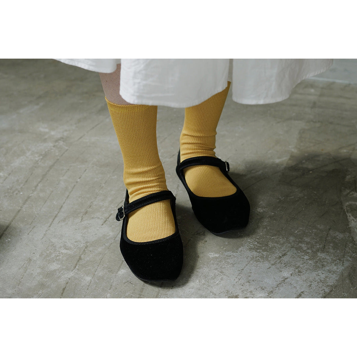 Memeri Giza Cotton Tabi Socks, Black