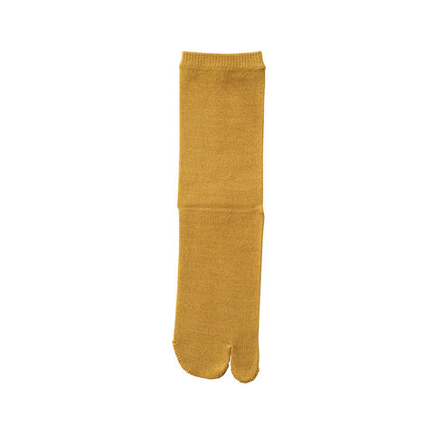 Memeri Giza Cotton Tabi Socks, Yellow