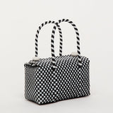 Lalo Izzie Box Bag, Black/Off White