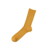Memeri Giza Cotton Ribbed Socks, Yellow
