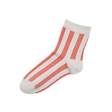 Memeri Supima Cotton Stripe Socks, Red