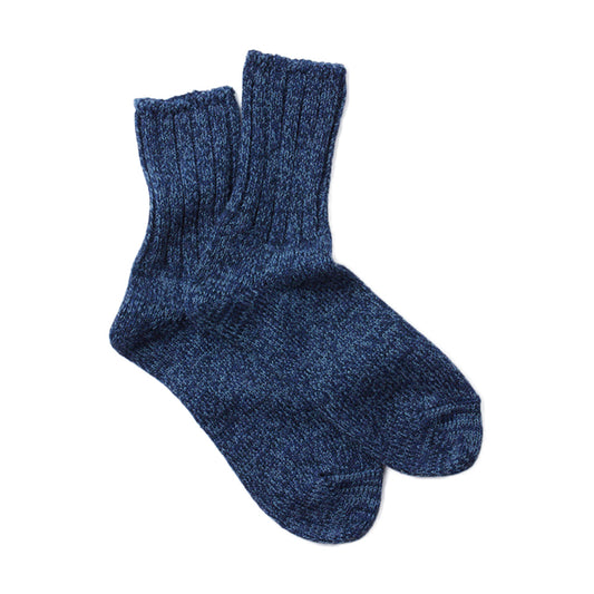 Denim Tone Ankle Socks, Blue